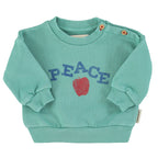 Baby Sweatshirt Turquoise with PEACE Print