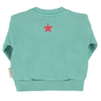 Baby Sweatshirt Turquoise with PEACE Print