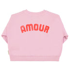 Sweatshirt Lilac with Red Heart Print