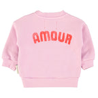 Baby Sweatshirt Lilac with Red Heart Print