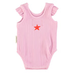 Body Lilas à Imprimé Cœurs Rouges