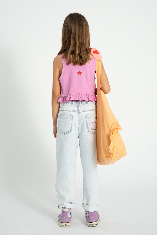 Top Pink with "PEACE" Print