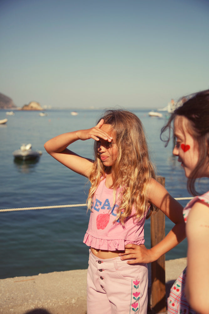 Top Pink with "PEACE" Print