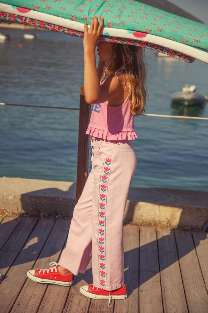 Top Pink with "PEACE" Print
