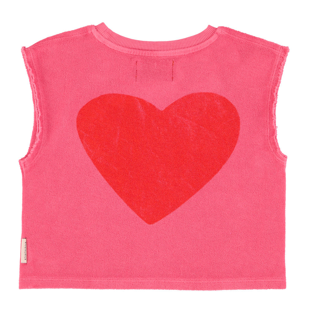 Sleeveless Top Pink with "AMOUR" Print