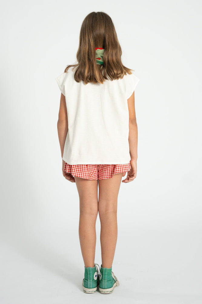 T-shirt Écru à Imprimé Pommes