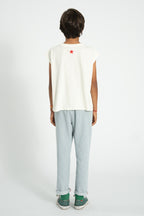 T-shirt Écru à Imprimé Pommes