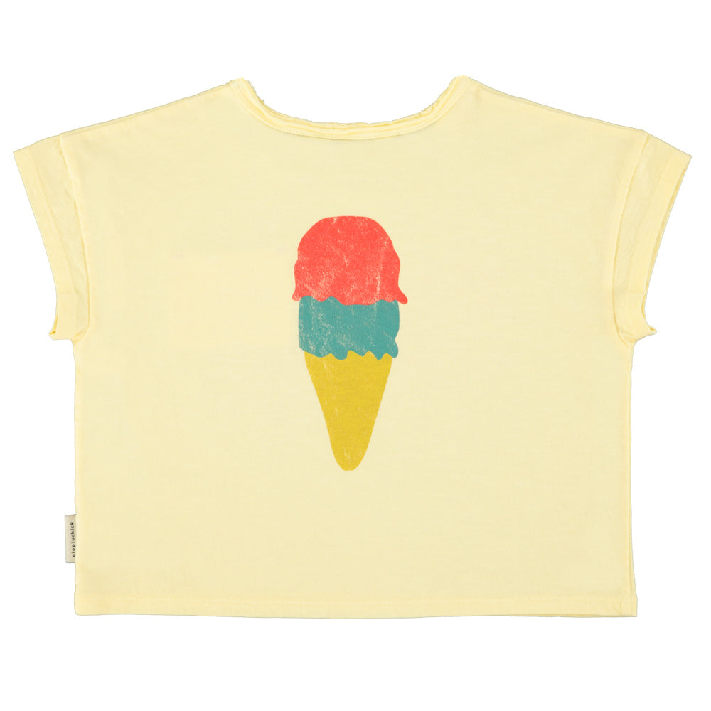 T-shirt Jaune Clair à Imprimé BEACH BAR