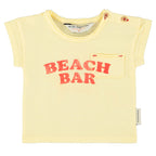 Baby T-Shirt Light Yellow with BEACH BAR Print