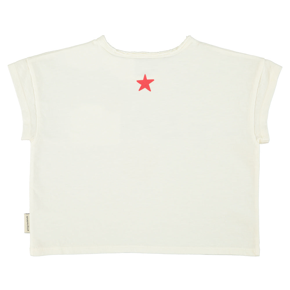 T-shirt Écru imprimé PEACE