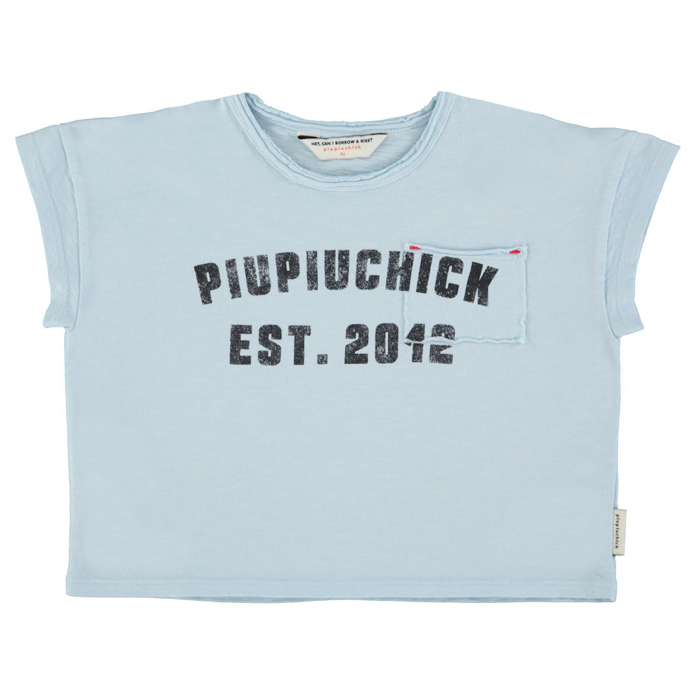T-shirt Bleu Clair à Imprimé PIUPIUCHICK