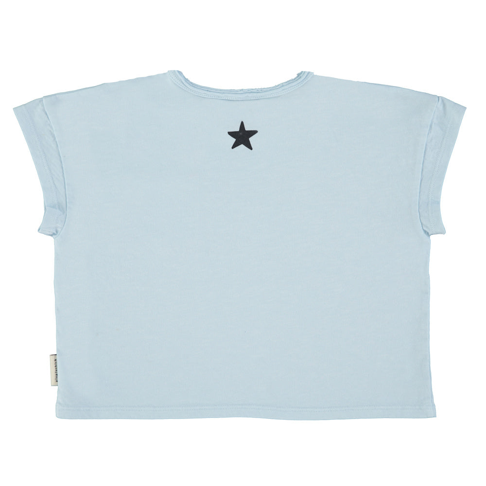 T-shirt Bleu Clair à Imprimé PIUPIUCHICK