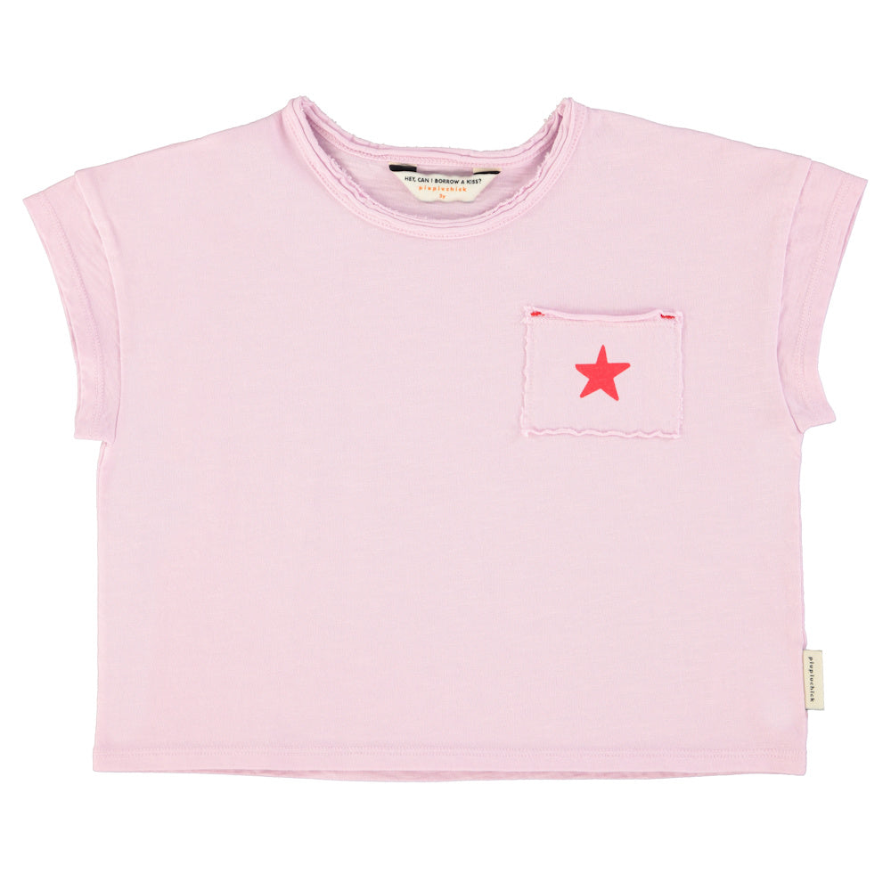 T-shirt Lilac with "A" Print