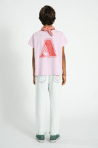 T-shirt Lilac with "A" Print