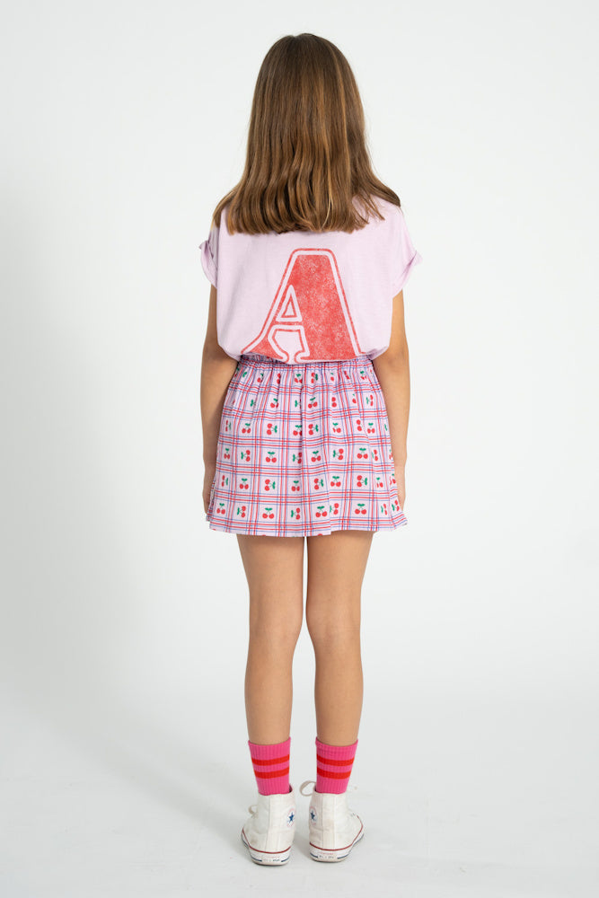 T-shirt Lilac with "A" Print