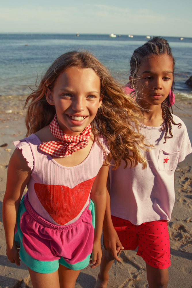 T-shirt Lilac with "A" Print