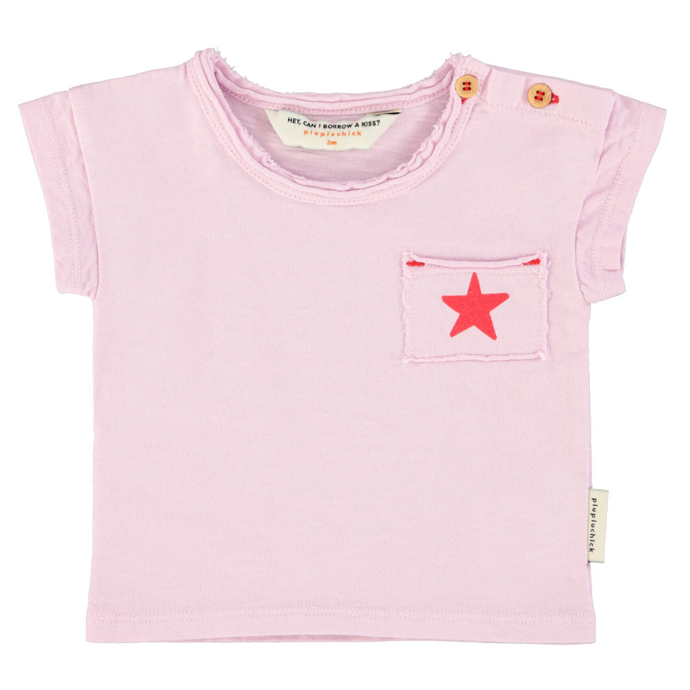 Baby T-shirt Lilac with "A" Print