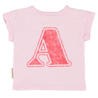 Baby T-shirt Lilac with "A" Print