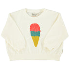 Sweatshirt Ecru with Ice Cream Print