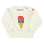 Sweat Bébé éponge Écru à Imprimé Glace