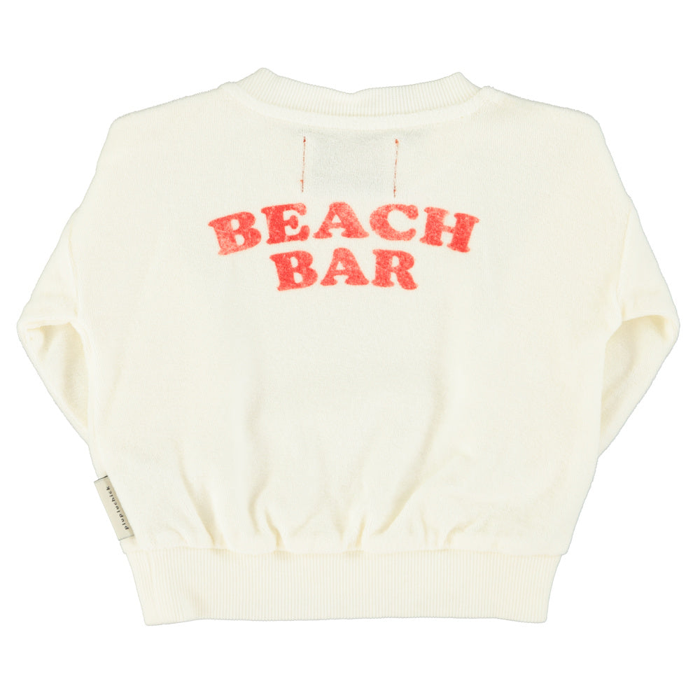 Sweat Bébé éponge Écru à Imprimé Glace