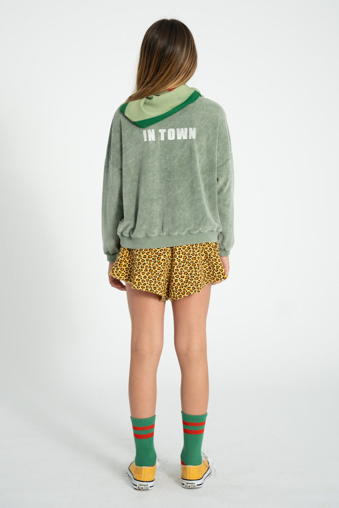 Sweatshirt Washed Green with BEST FRIEND Print