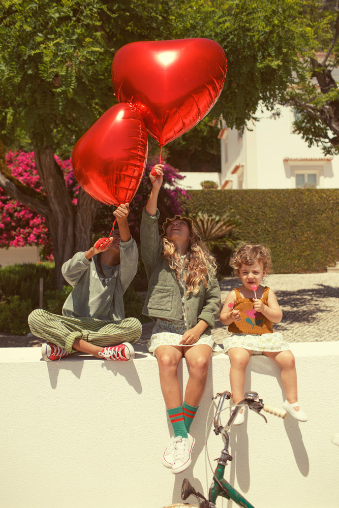 Sweatshirt Washed Green with BEST FRIEND Print