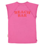 Robe T-shirt Fuchsia à Imprimé Glace