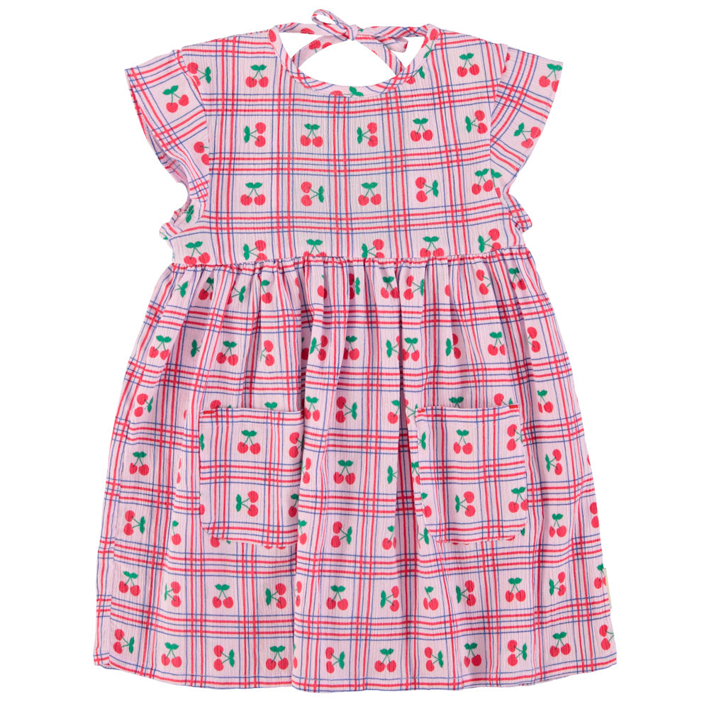 Robe Lilas à Motif Cerises