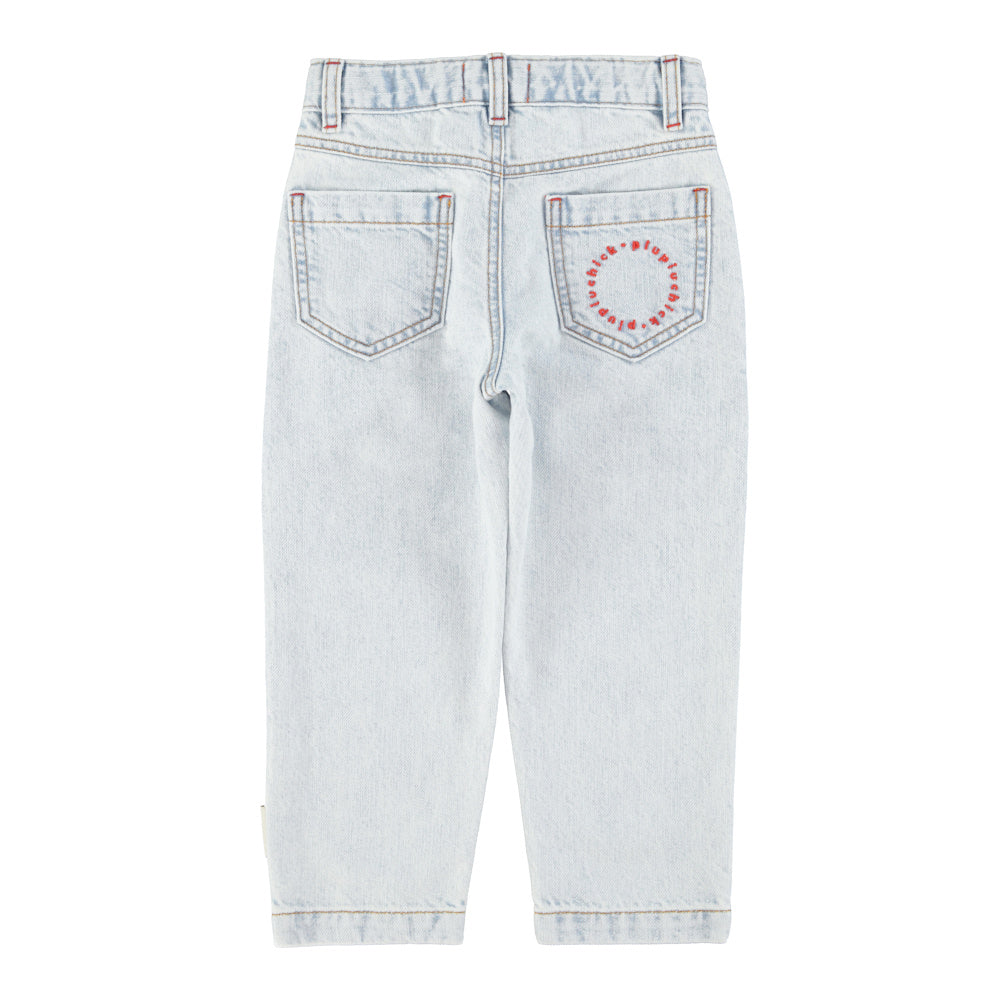 Jean Mom Fit Bleu Clair Délavé