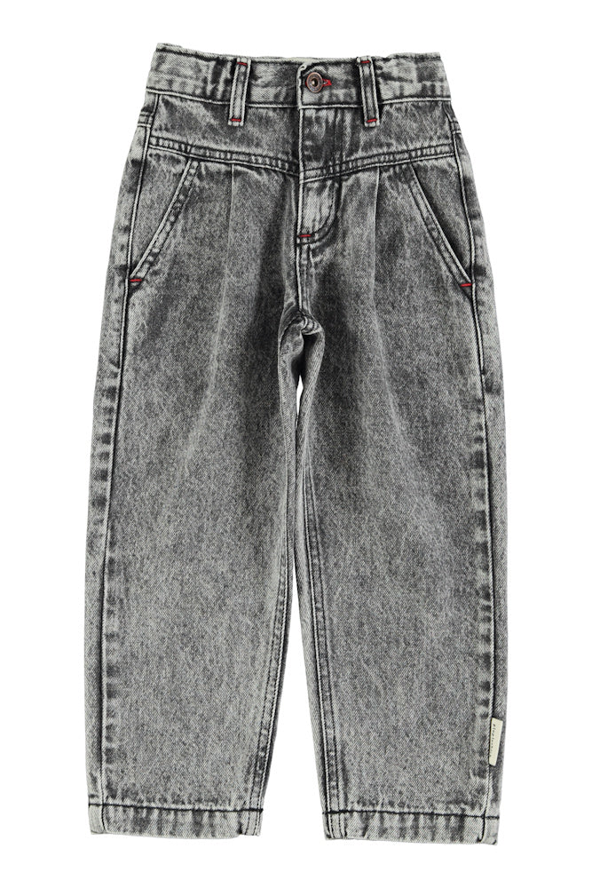 Jean Mom Fit Noir Délavé