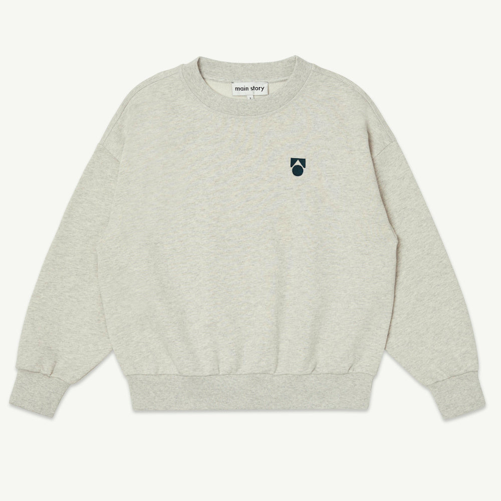 Ecru Melange Bubble Sweatshirt