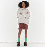 Ecru Melange Bubble Sweatshirt