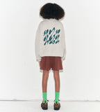 Ecru Melange Bubble Sweatshirt