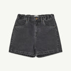 Washed Black Denim Shorts