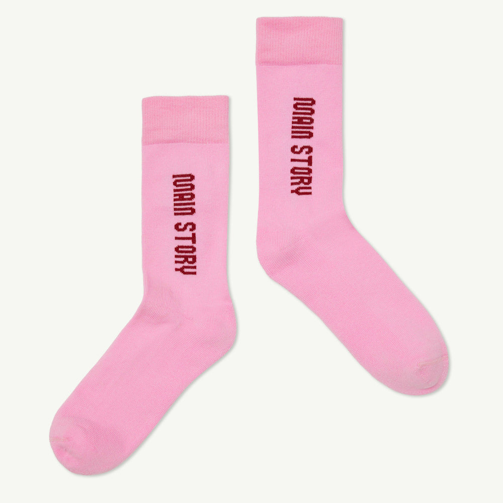 Chaussette en Tricot Rose