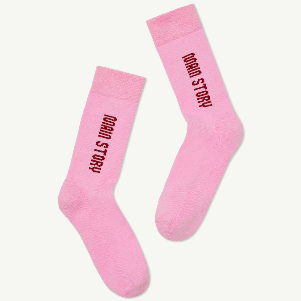 Chaussette en Tricot Rose