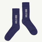 Chaussette en Tricot Bleu Saphir