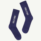 Chaussette en Tricot Bleu Saphir