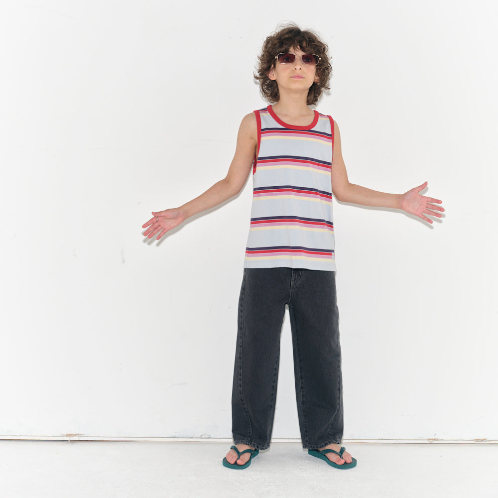 Jean Twisted in Washed Black Denim