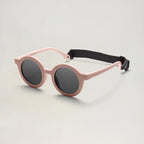Lunettes de soleil (bébé) BabyMocs - Signature rond rose