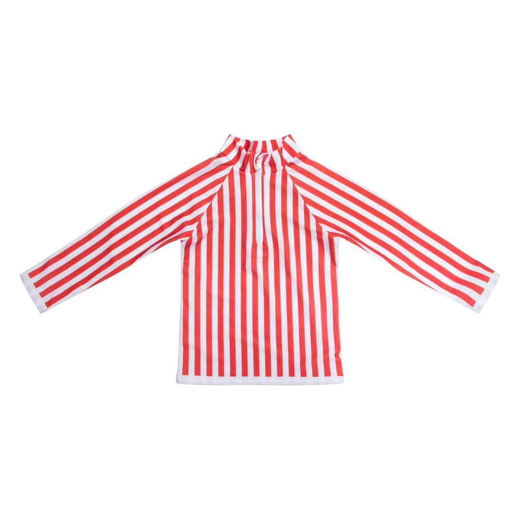 Saline Rashguard Red/White UPF 50+