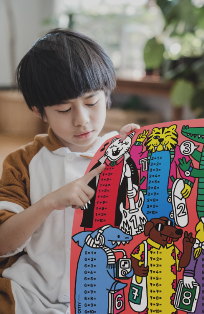 Jeux enfant POSTER & STICKERS - MULTIPLICATION OMY