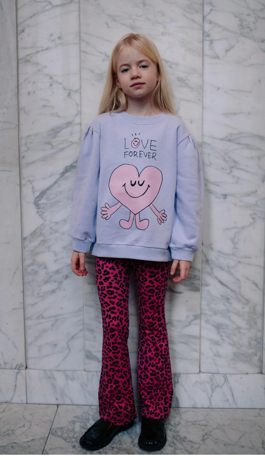 Leopard Dream Flared Pink Pants
