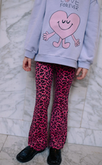 Leopard Dream Flared Pink Pants