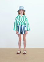 Light Navy Stripes Shorts