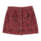 Short Bordeaux skirt with zebra print