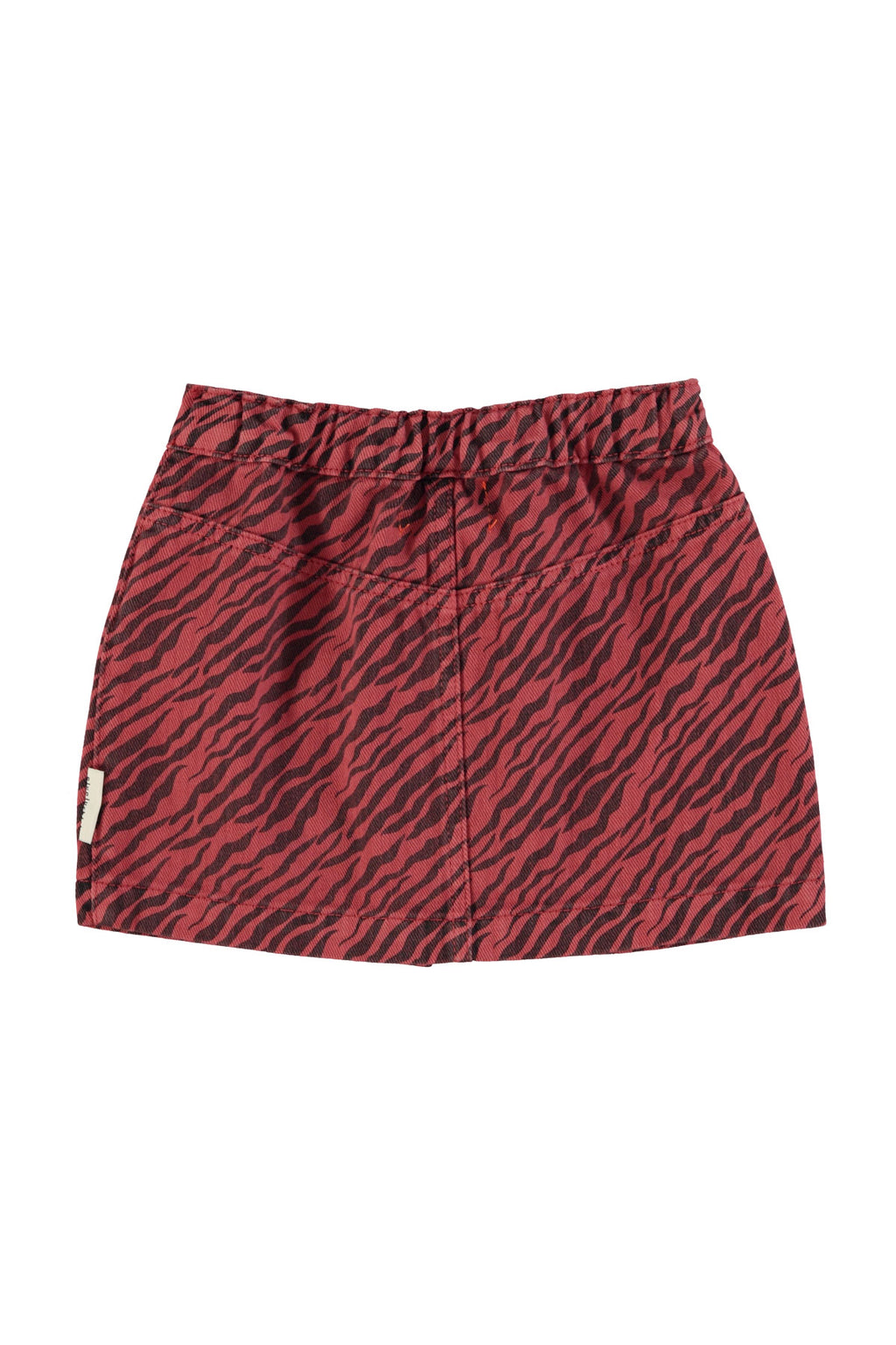 Short Bordeaux skirt with zebra print