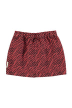 Short Bordeaux skirt with zebra print