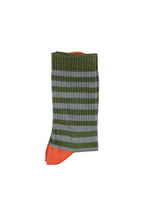 Chaussettes Rayées Vert & Bleu